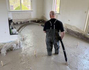 Het schuimbeton storten in Gelderland